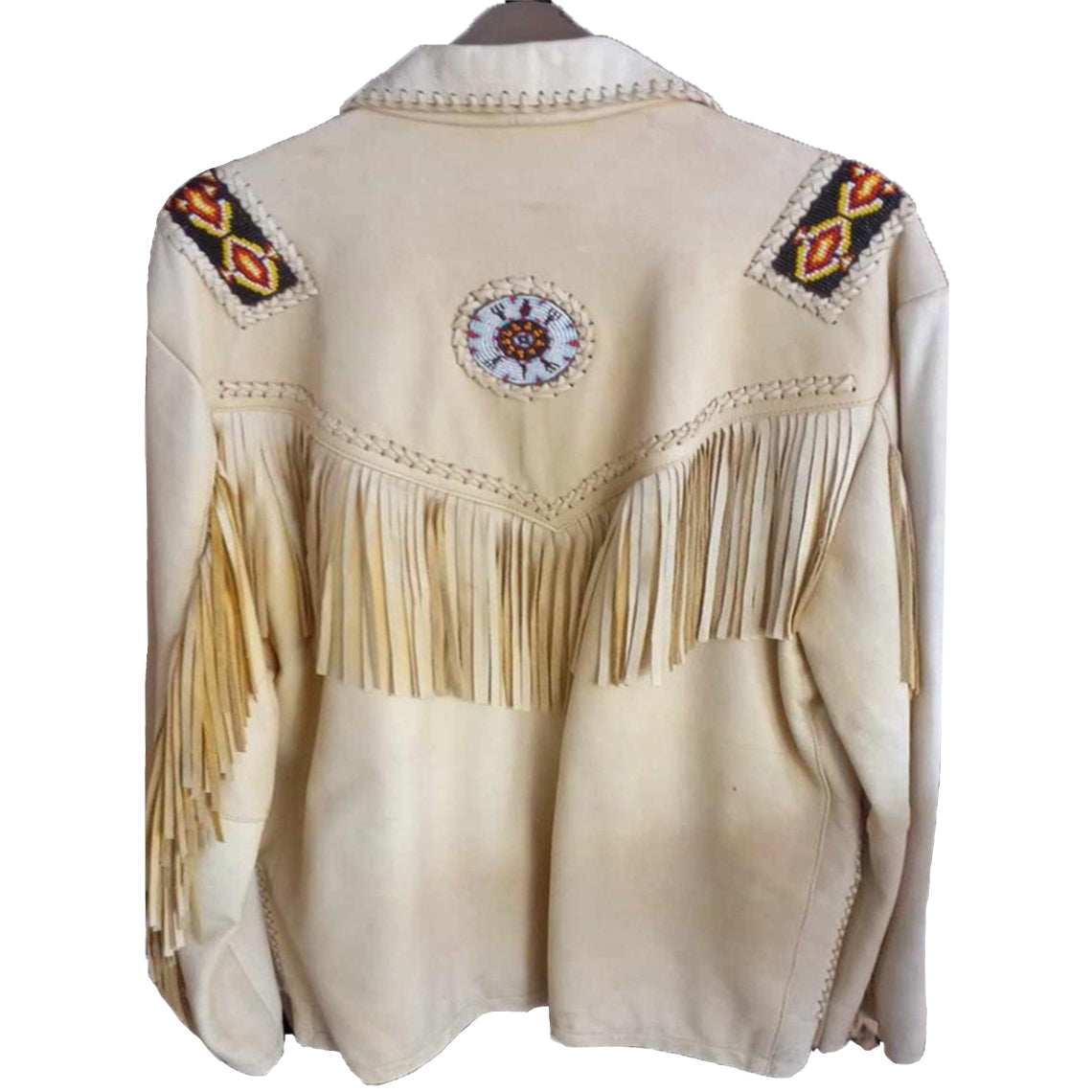 Native American Fringe Leather Jacket | Handmade | New with Tags